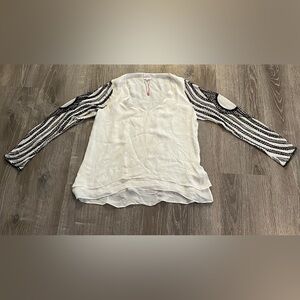 Parker beaded top 100% silk NWOT